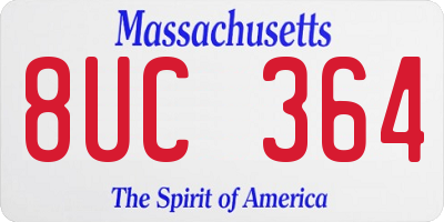 MA license plate 8UC364