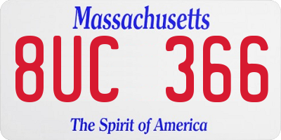 MA license plate 8UC366