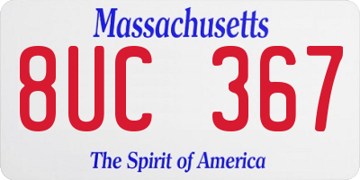 MA license plate 8UC367