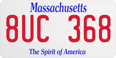 MA license plate 8UC368
