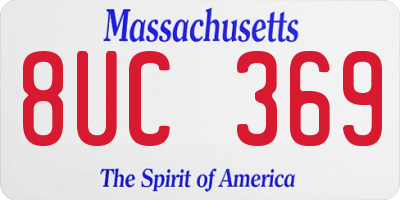 MA license plate 8UC369