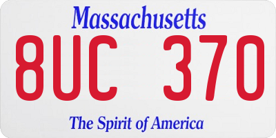 MA license plate 8UC370