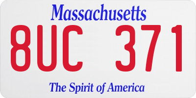 MA license plate 8UC371
