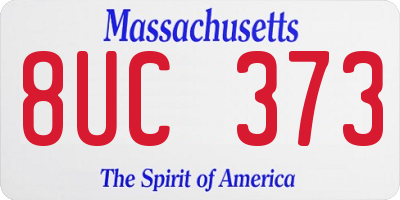 MA license plate 8UC373
