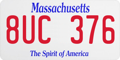 MA license plate 8UC376