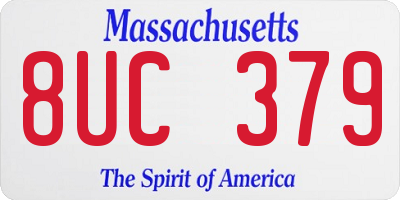 MA license plate 8UC379