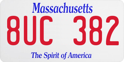 MA license plate 8UC382