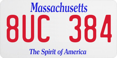 MA license plate 8UC384
