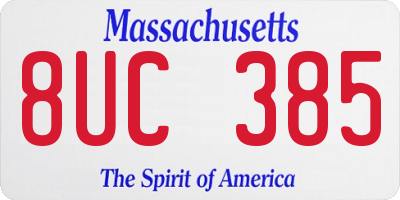 MA license plate 8UC385