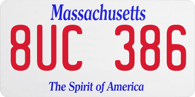MA license plate 8UC386