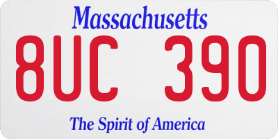 MA license plate 8UC390