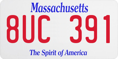 MA license plate 8UC391
