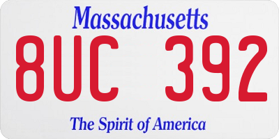 MA license plate 8UC392