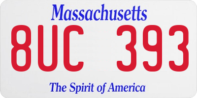 MA license plate 8UC393
