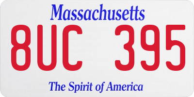 MA license plate 8UC395