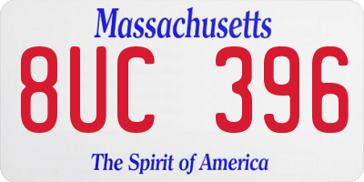 MA license plate 8UC396