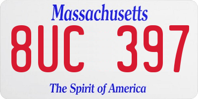 MA license plate 8UC397