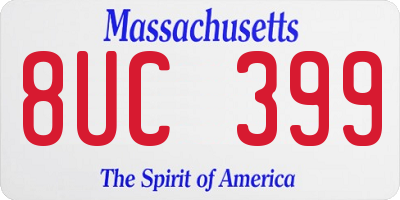 MA license plate 8UC399