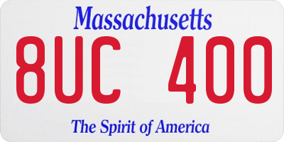 MA license plate 8UC400