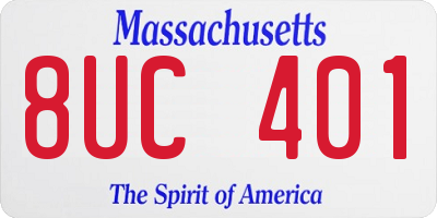 MA license plate 8UC401