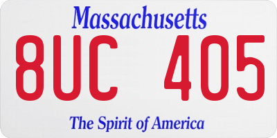 MA license plate 8UC405