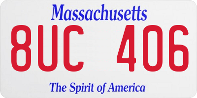 MA license plate 8UC406