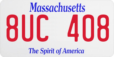 MA license plate 8UC408