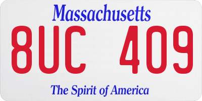 MA license plate 8UC409