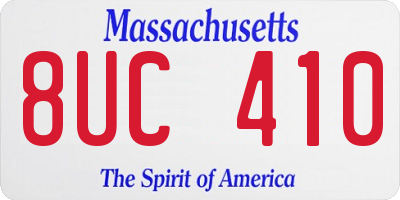 MA license plate 8UC410