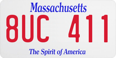 MA license plate 8UC411