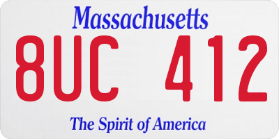 MA license plate 8UC412