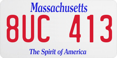 MA license plate 8UC413