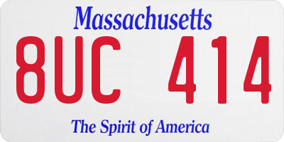 MA license plate 8UC414