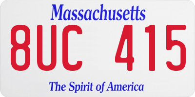 MA license plate 8UC415