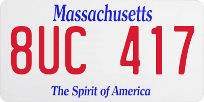 MA license plate 8UC417