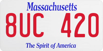 MA license plate 8UC420