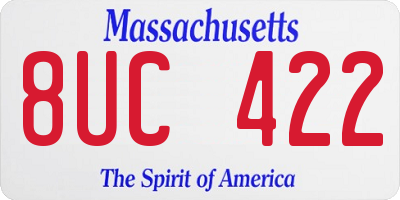 MA license plate 8UC422