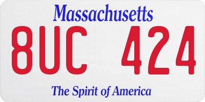MA license plate 8UC424