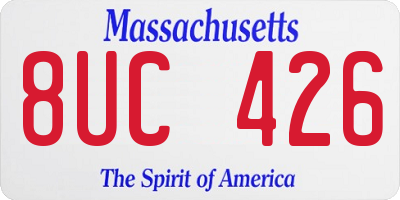 MA license plate 8UC426
