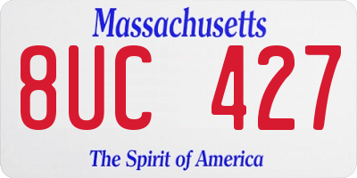 MA license plate 8UC427