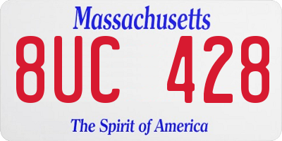 MA license plate 8UC428