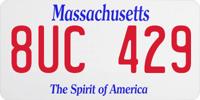 MA license plate 8UC429