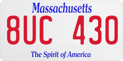 MA license plate 8UC430