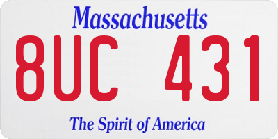 MA license plate 8UC431