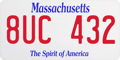 MA license plate 8UC432