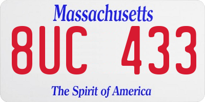 MA license plate 8UC433