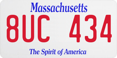 MA license plate 8UC434