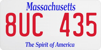 MA license plate 8UC435