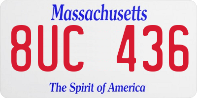 MA license plate 8UC436