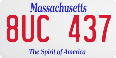 MA license plate 8UC437